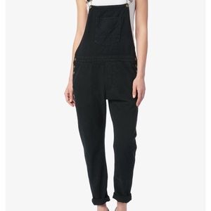 Hudson London black denim overalls seize Medium